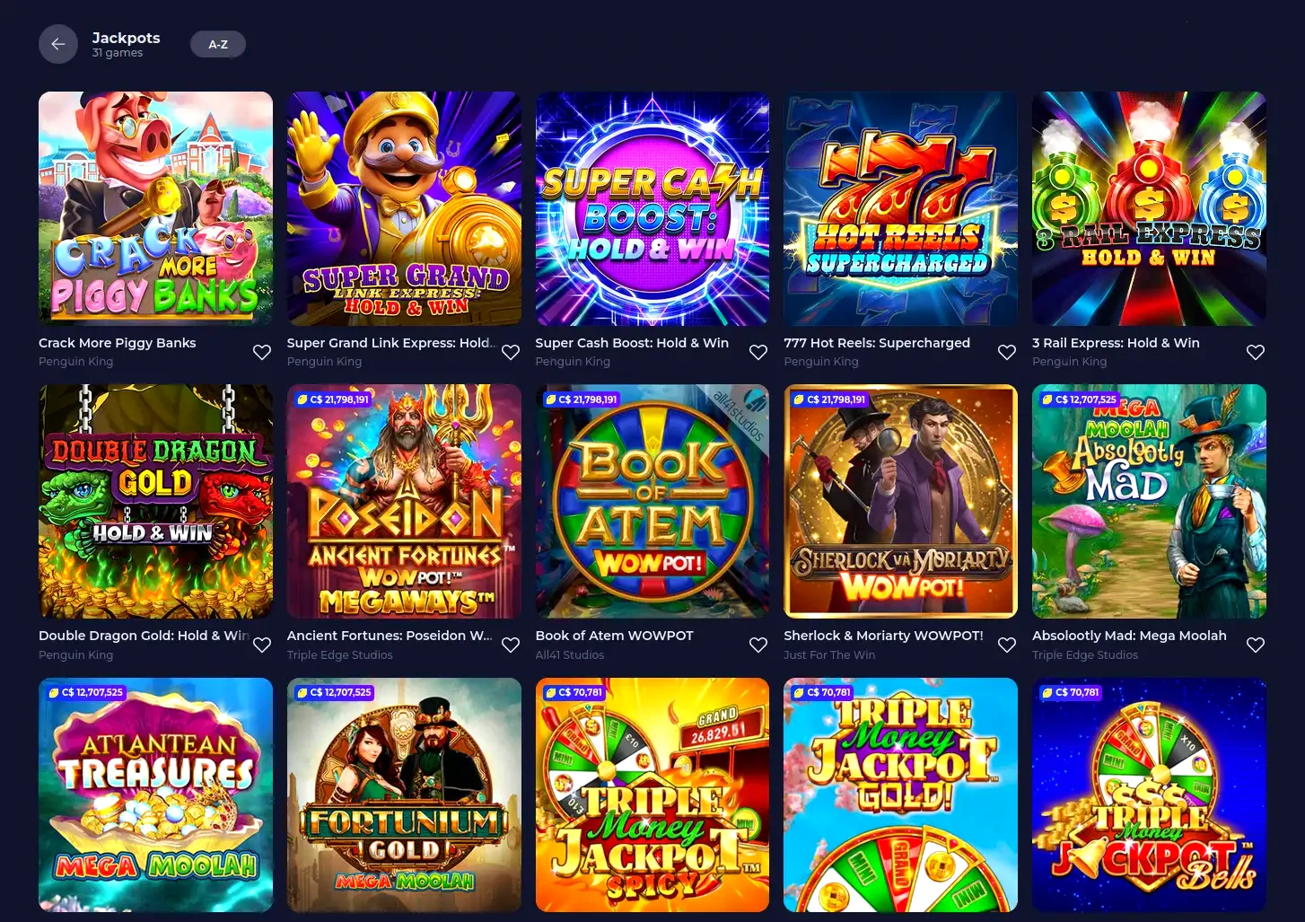 Interface mobile Locowin casino avec jeux de slots et live casino